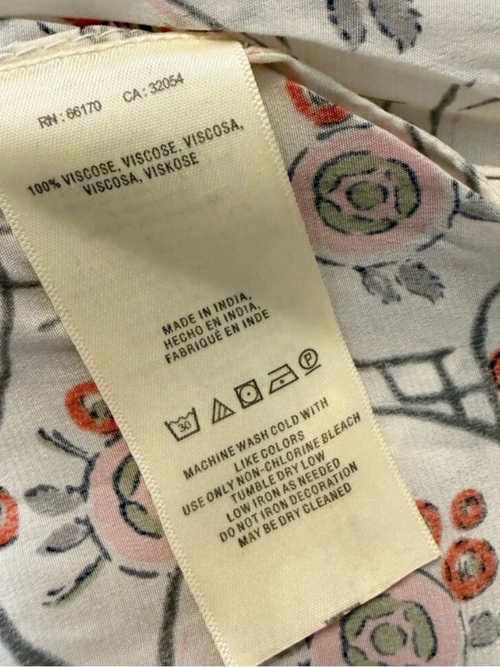 ANTHROPOLOGIE Floreat Sala Beaded Peasant Top 8 19.5” p2p Neutral Motif $118